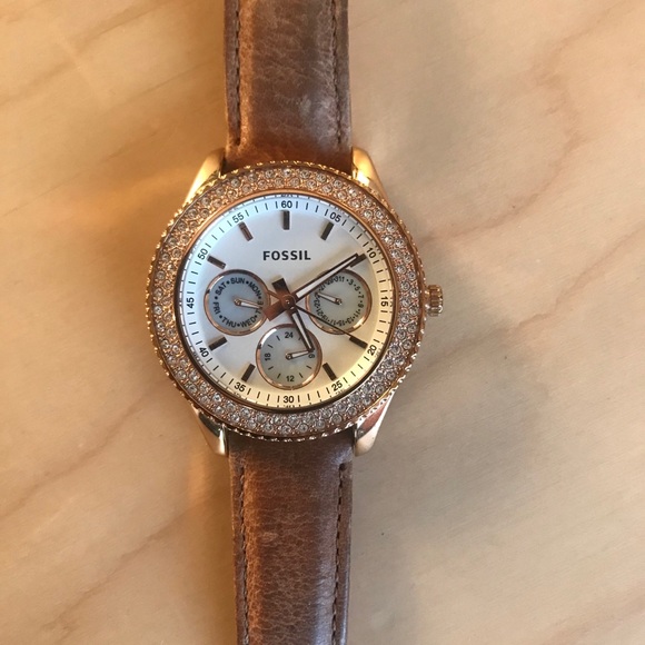 FOSSIL Stella Watch ES3104 GoldR/Swarovski Crystal - Picture 2 of 8